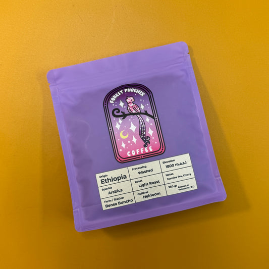 Ethiopia Bensa Buncho - Grade 1 - Light Roast - 250 grams